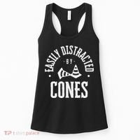 Easily Distracted By Cones – Funny Autox Autocross Racing Women's Tank Top thumb 0