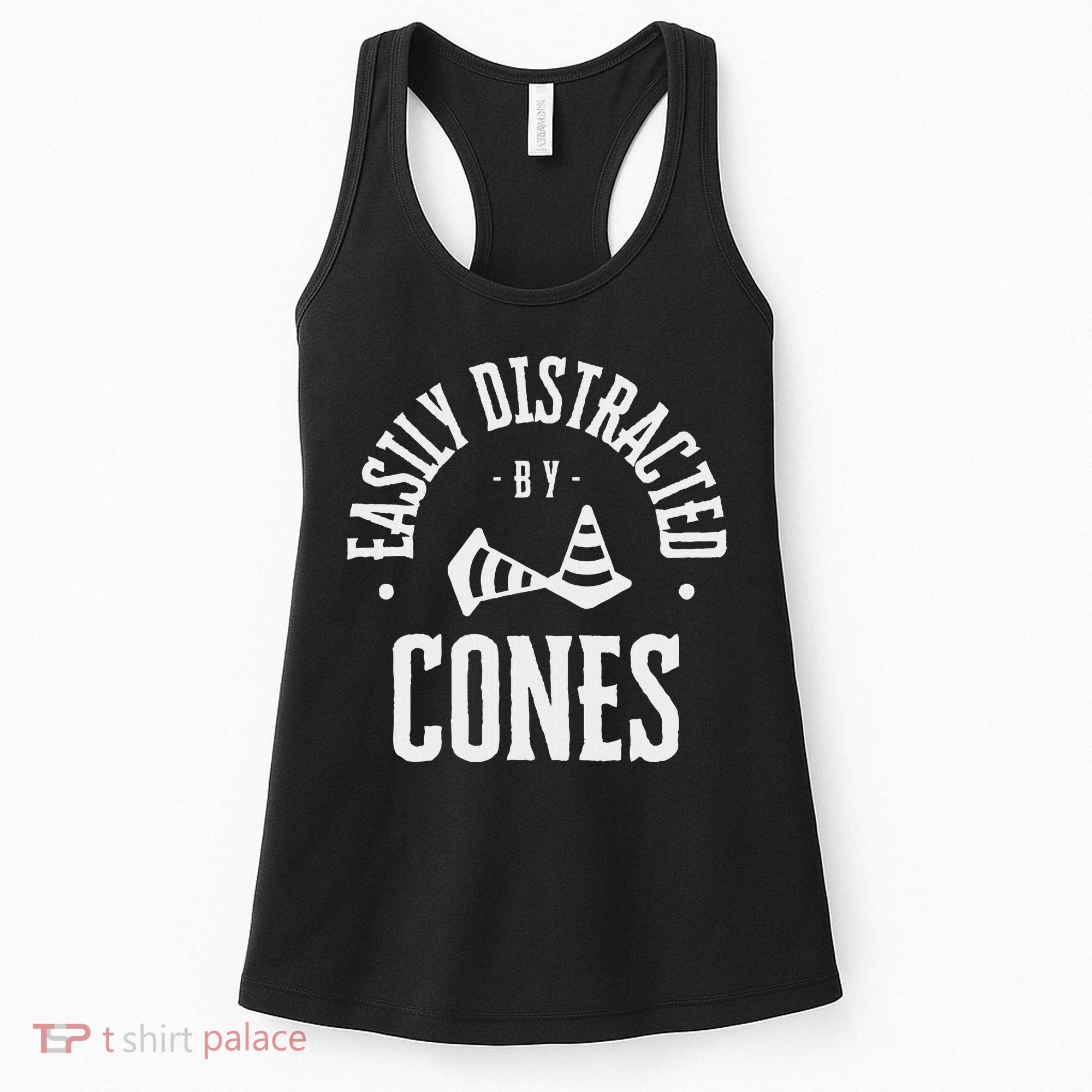 Easily Distracted By Cones – Funny Autox Autocross Racing Women's Tank Top