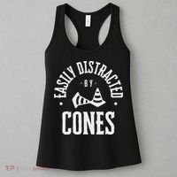 Easily Distracted By Cones – Funny Autox Autocross Racing Women's Tank Top thumb 3
