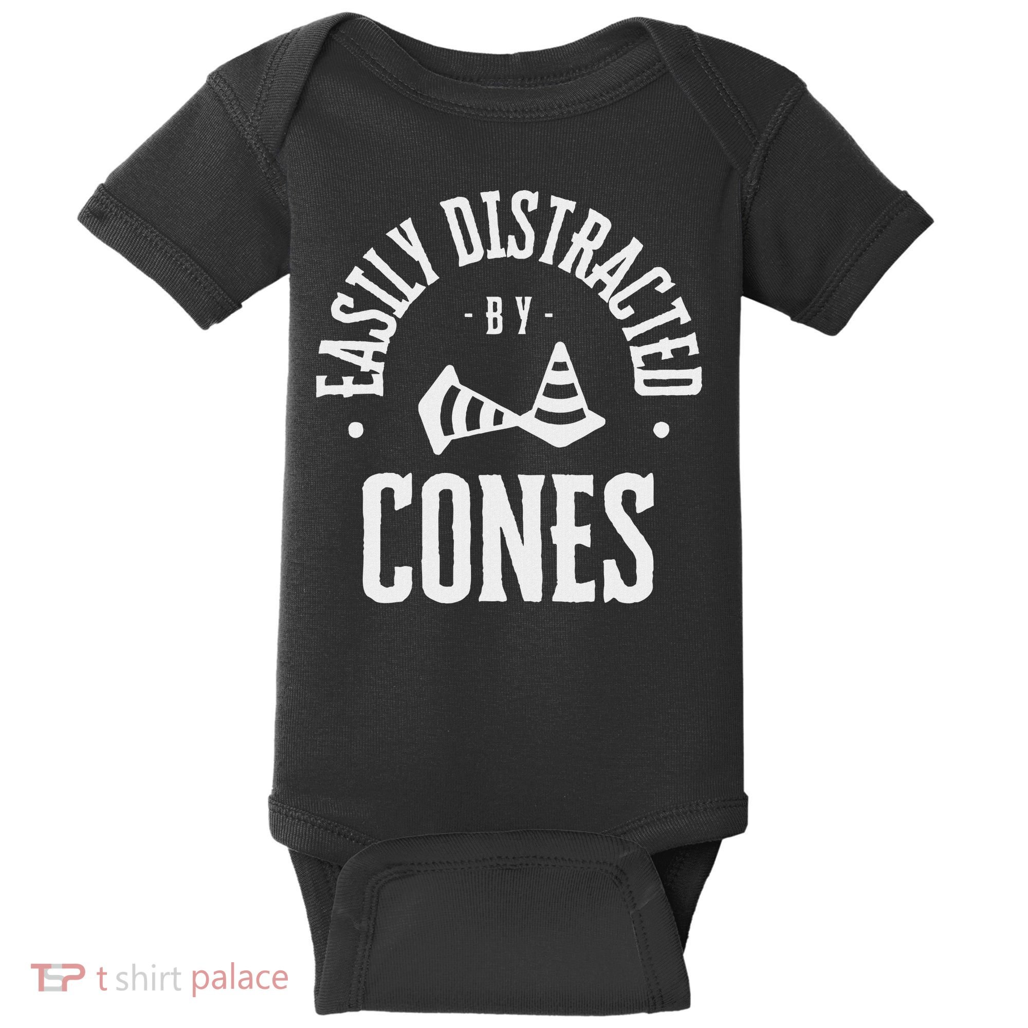 Easily Distracted By Cones – Funny Autox Autocross Racing Baby Bodysuit