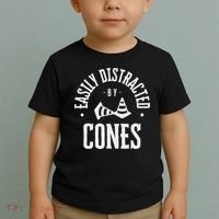 Easily Distracted By Cones – Funny Autox Autocross Racing Toddler T-Shirt thumb 2