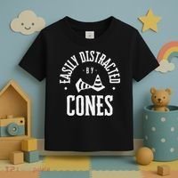 Easily Distracted By Cones – Funny Autox Autocross Racing Toddler T-Shirt thumb 3
