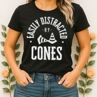 Easily Distracted By Cones – Funny Autox Autocross Racing Women's T-Shirt thumb 2