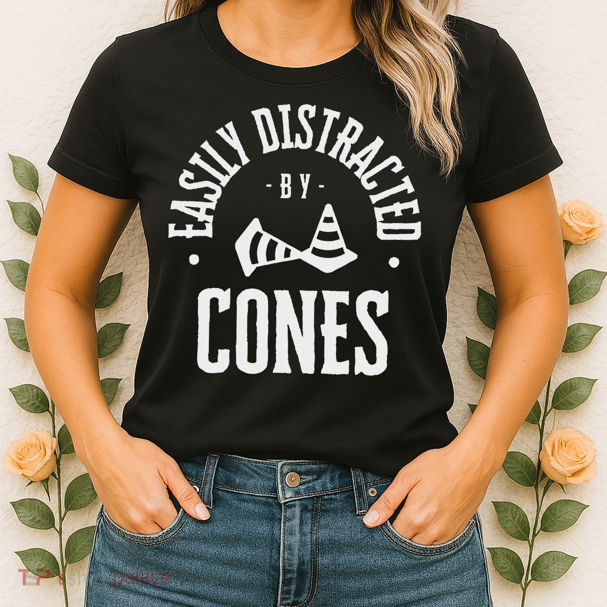 Easily Distracted By Cones – Funny Autox Autocross Racing Women's T-Shirt