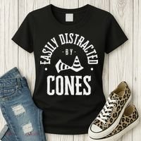 Easily Distracted By Cones – Funny Autox Autocross Racing Women's T-Shirt thumb 3