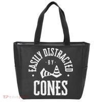 Easily Distracted By Cones – Funny Autox Autocross Racing Tote Bag thumb 0