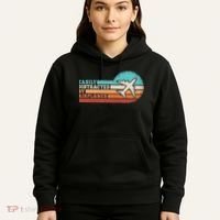 Easily Distracted By Airplanes Funny Pilot Aviation Hoodie thumb 5