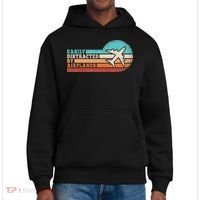 Easily Distracted By Airplanes Funny Pilot Aviation District V.I.T. Heavyweight Hoodie thumb 0