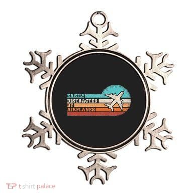 Easily Distracted By Airplanes Funny Pilot Aviation Ornament