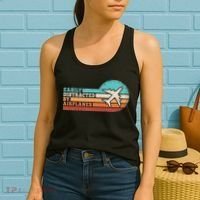Easily Distracted By Airplanes Funny Pilot Aviation Women's Tank Top thumb 2