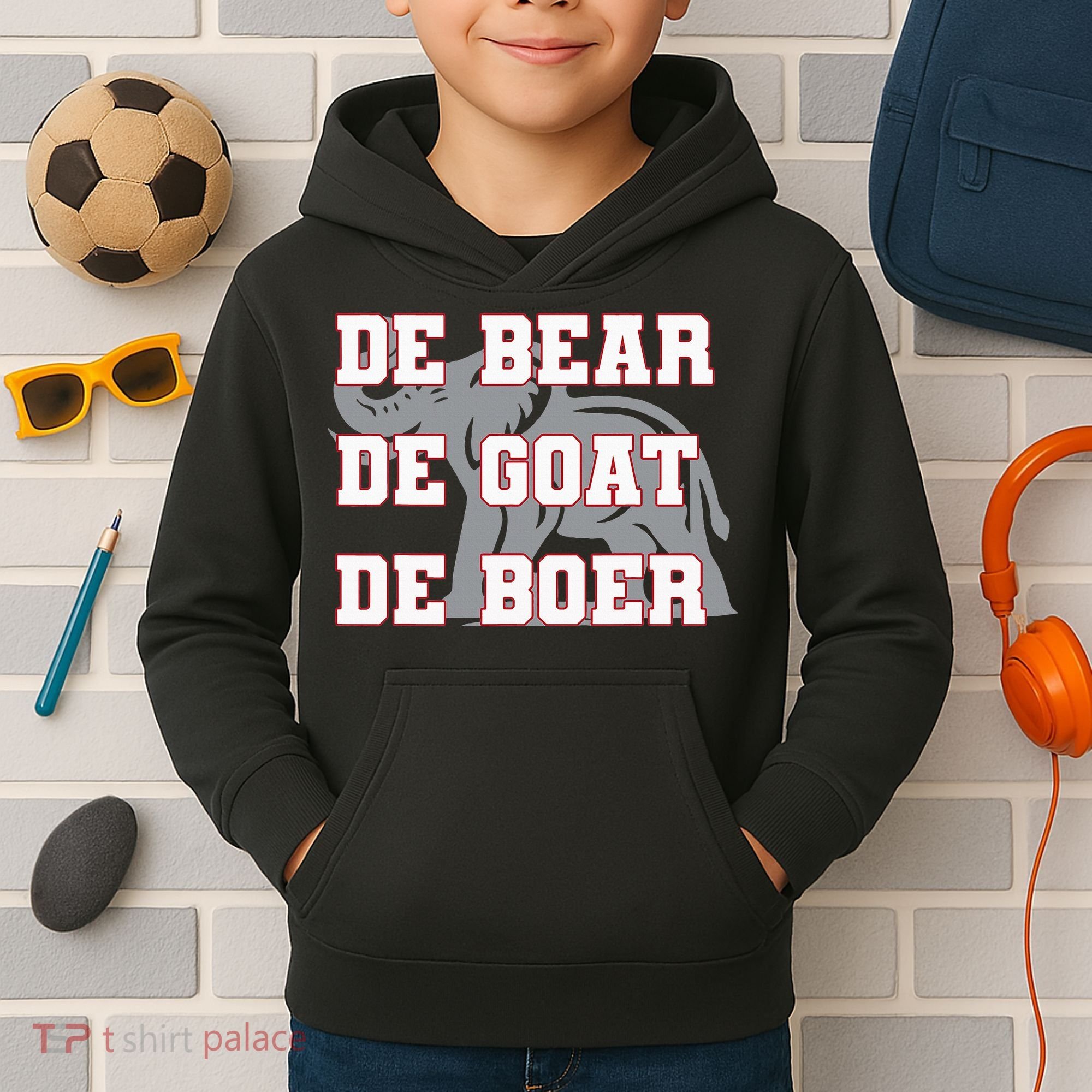 Elephant De Bear De Goat De Boer Kids Hoodie