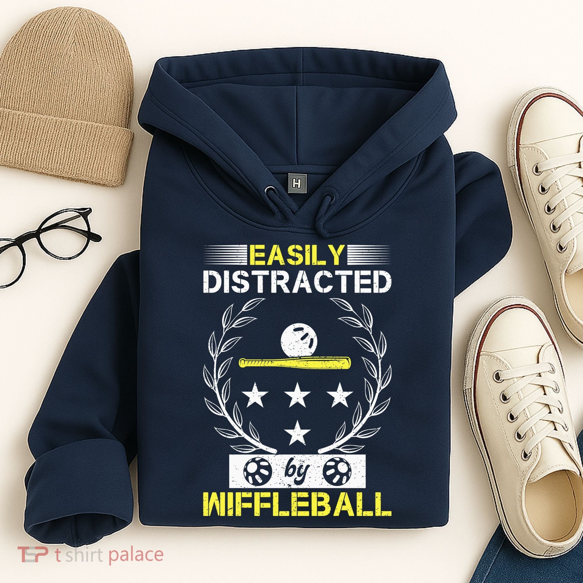 Easily Distracted By Wiffleball Hoodie