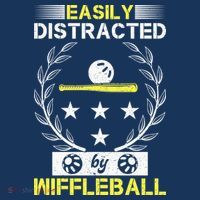 Easily Distracted By Wiffleball Women's Hoodie thumb 2