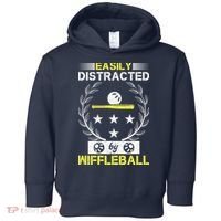 Easily Distracted By Wiffleball Toddler Hoodie thumb 0