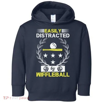 Easily Distracted By Wiffleball Toddler Hoodie