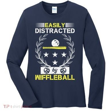 Easily Distracted By Wiffleball Women's Long Sleeve Shirt