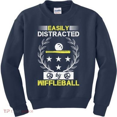Easily Distracted By Wiffleball Kids Sweatshirt