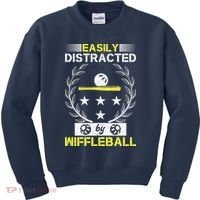 Easily Distracted By Wiffleball Kids Sweatshirt thumb 0