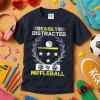 Easily Distracted By Wiffleball Kids T-Shirt thumb 3