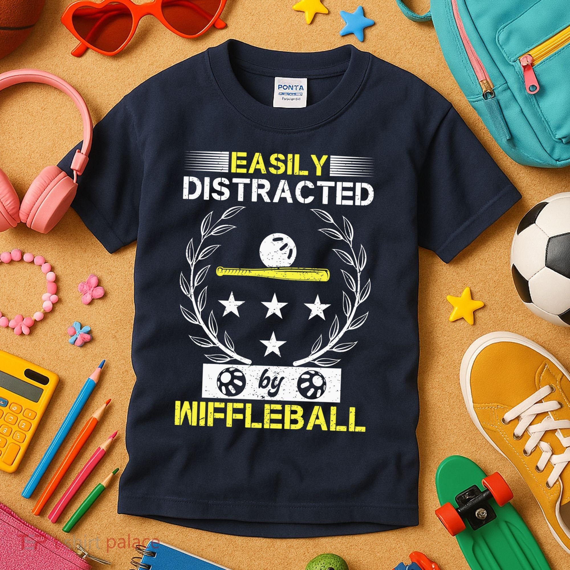 Easily Distracted By Wiffleball Kids T-Shirt
