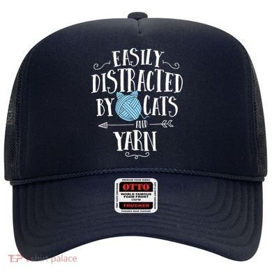 Easily Distracted By Cats And Yarn Knitting Yarn Crochet Hat