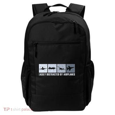 Easily Distracted By Airplanes Aviation Pilot Airplane Backpack
