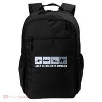 Easily Distracted By Airplanes Aviation Pilot Airplane Backpack thumb 0