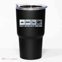 Easily Distracted By Airplanes Aviation Pilot Airplane Tumbler thumb 0