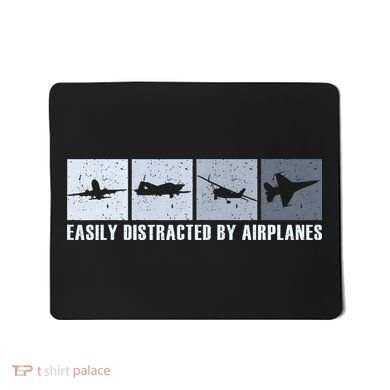 Easily Distracted By Airplanes Aviation Pilot Airplane Mousepad