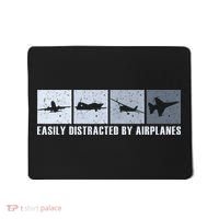 Easily Distracted By Airplanes Aviation Pilot Airplane Mousepad thumb 0