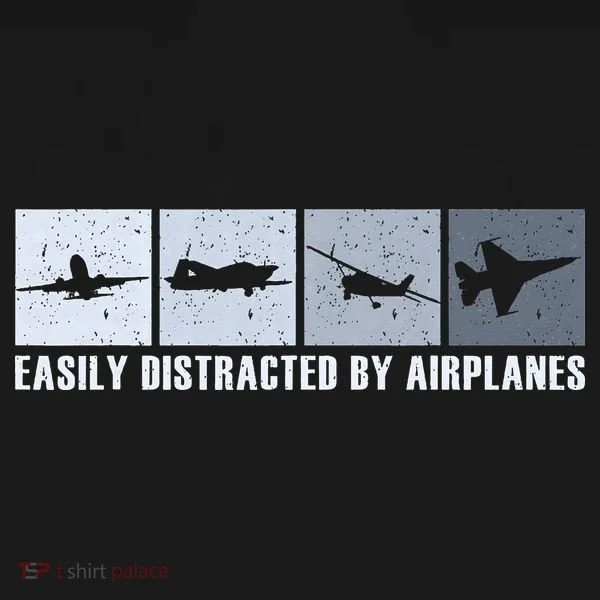 Easily Distracted By Airplanes Aviation Pilot Airplane Toddler Hoodie