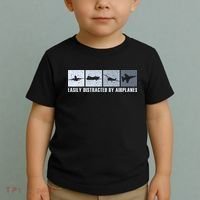 Easily Distracted By Airplanes Aviation Pilot Airplane Toddler T-Shirt thumb 2
