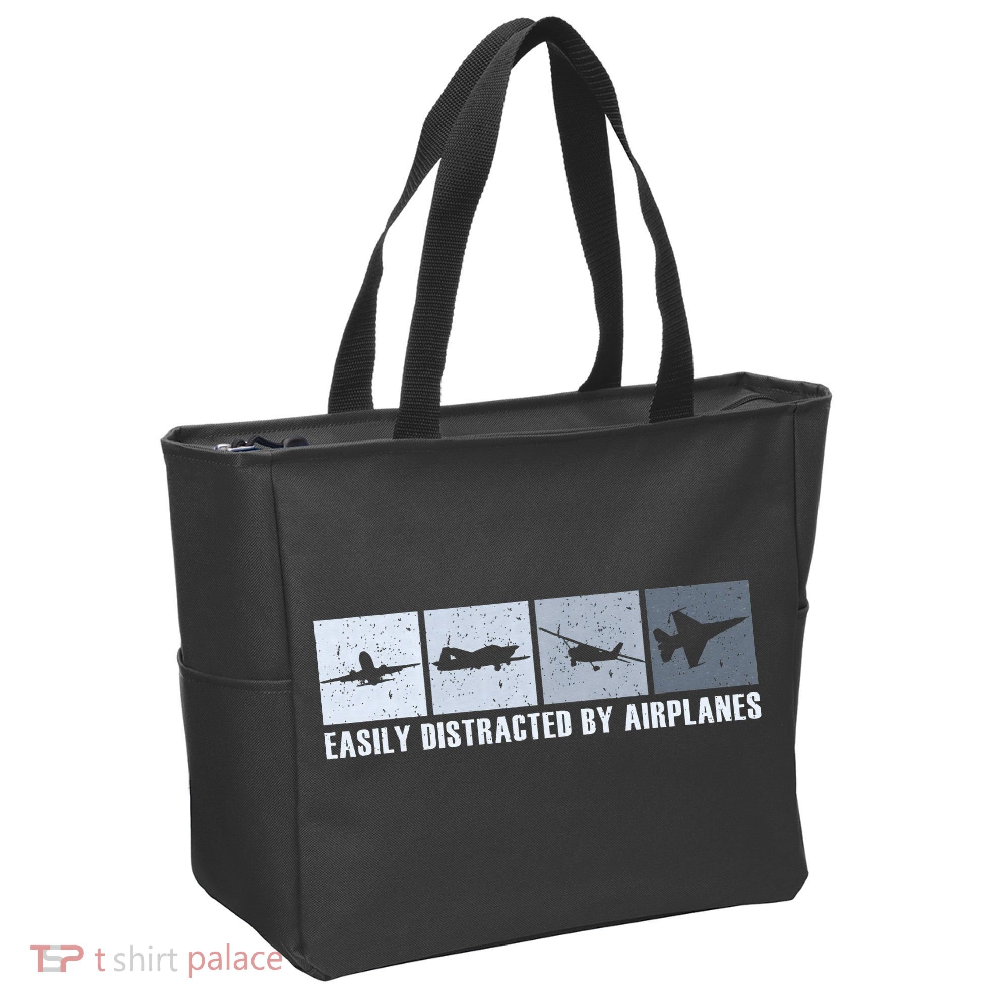 Easily Distracted By Airplanes Aviation Pilot Airplane Tote Bag