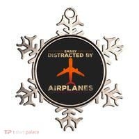Easily Distracted By Airplanes Airplane Lover Aviation Ornament thumb 0