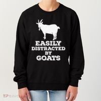 EASILY DISTRACTED BY GOATS FUNNY FATHER'S DAY GIFT Women's Sweatshirt thumb 0