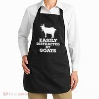 EASILY DISTRACTED BY GOATS FUNNY FATHER'S DAY GIFT Apron thumb 2