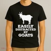 EASILY DISTRACTED BY GOATS FUNNY FATHER'S DAY GIFT T-Shirt thumb 3