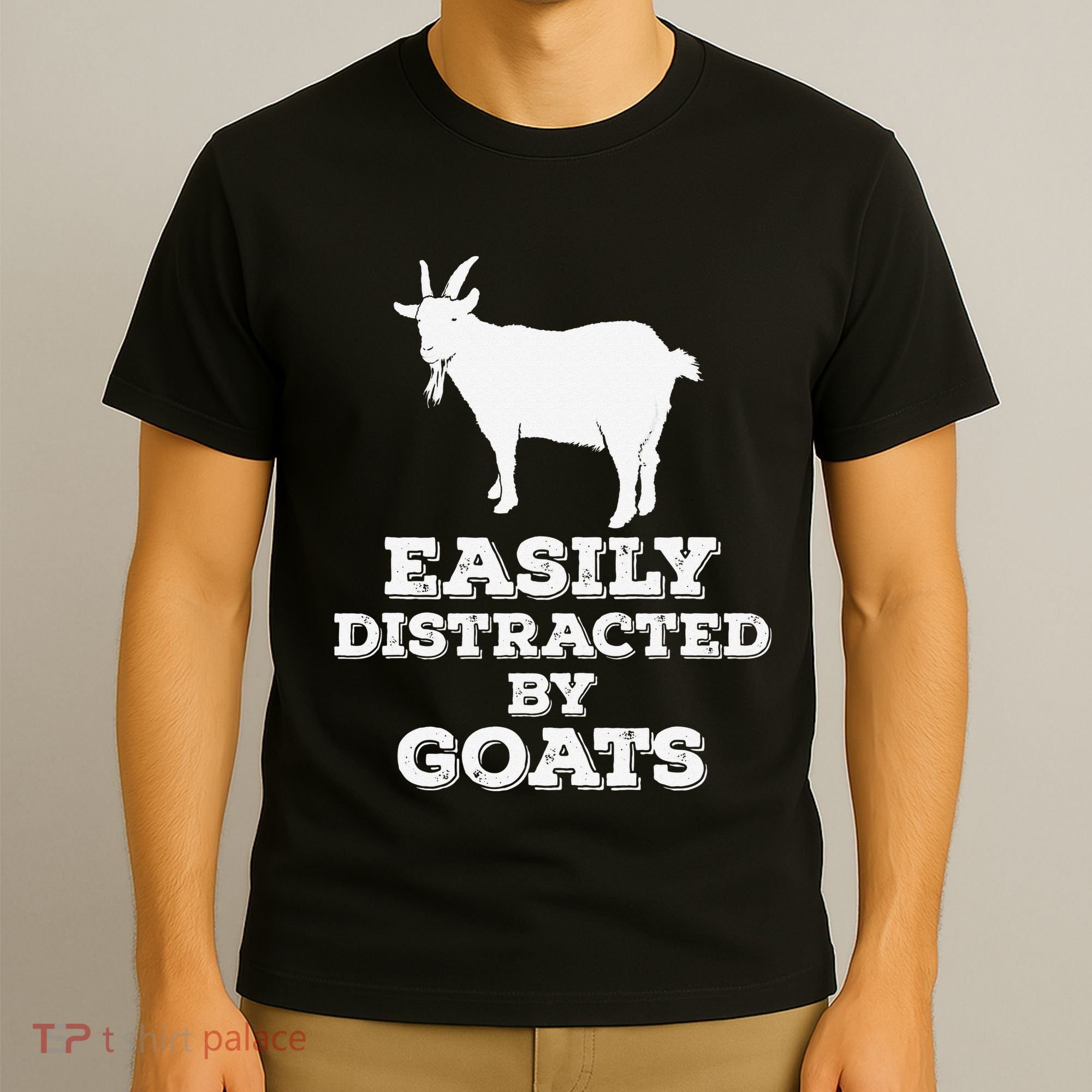 EASILY DISTRACTED BY GOATS FUNNY FATHER'S DAY GIFT T-Shirt
