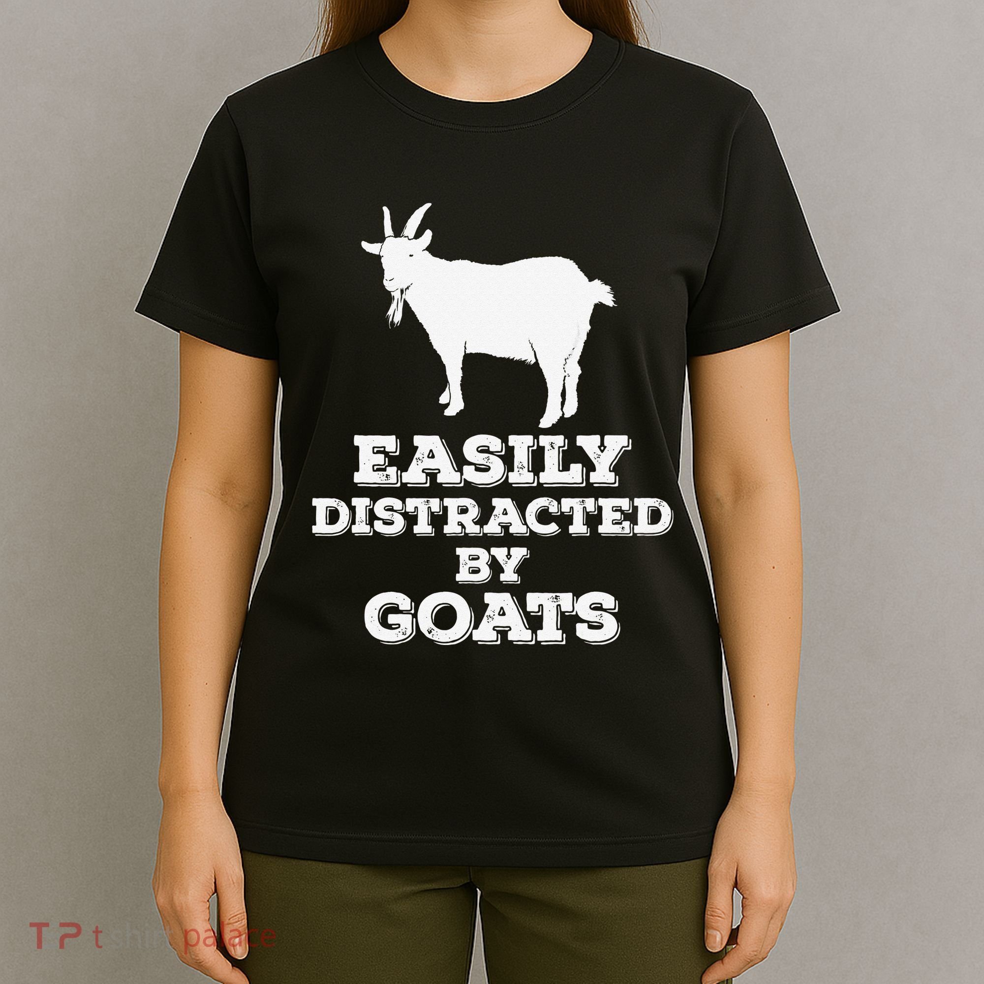 EASILY DISTRACTED BY GOATS FUNNY FATHER'S DAY GIFT T-Shirt