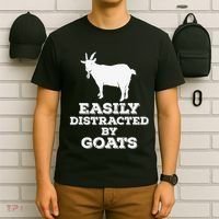 EASILY DISTRACTED BY GOATS FUNNY FATHER'S DAY GIFT T-Shirt thumb 6