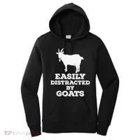 EASILY DISTRACTED BY GOATS FUNNY FATHER'S DAY GIFT Women's Hoodie thumb 0