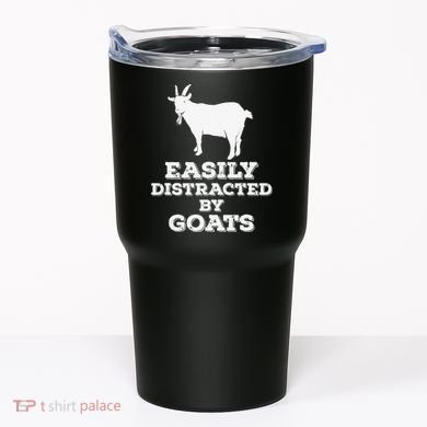 EASILY DISTRACTED BY GOATS FUNNY FATHER'S DAY GIFT Tumbler