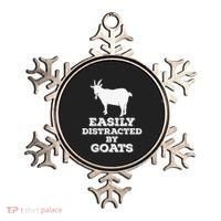 EASILY DISTRACTED BY GOATS FUNNY FATHER'S DAY GIFT Ornament thumb 0