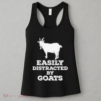 EASILY DISTRACTED BY GOATS FUNNY FATHER'S DAY GIFT Women's Tank Top thumb 3