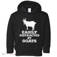 EASILY DISTRACTED BY GOATS FUNNY FATHER'S DAY GIFT Toddler Hoodie thumb 0