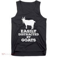 EASILY DISTRACTED BY GOATS FUNNY FATHER'S DAY GIFT Tank Top thumb 0