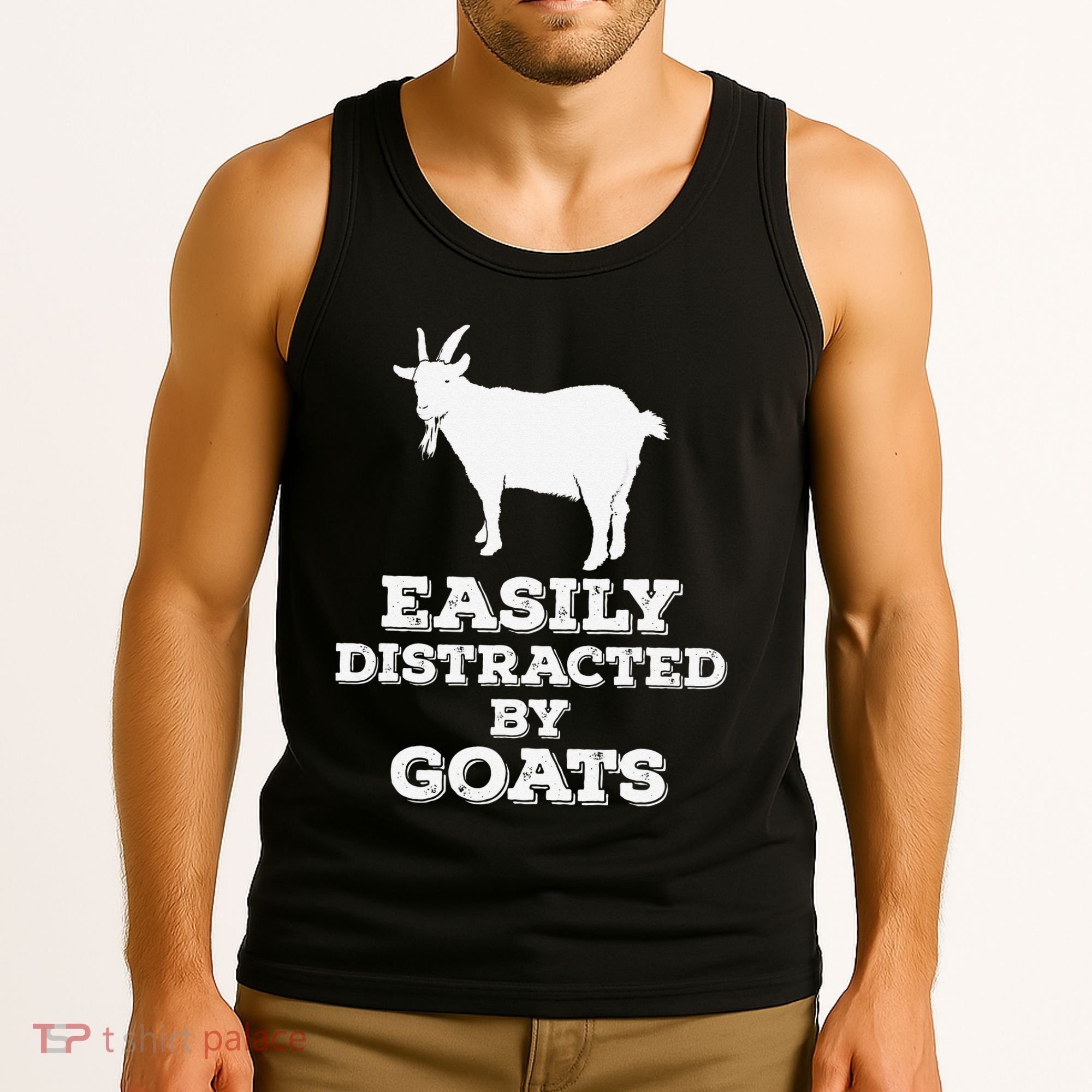 EASILY DISTRACTED BY GOATS FUNNY FATHER'S DAY GIFT Tank Top