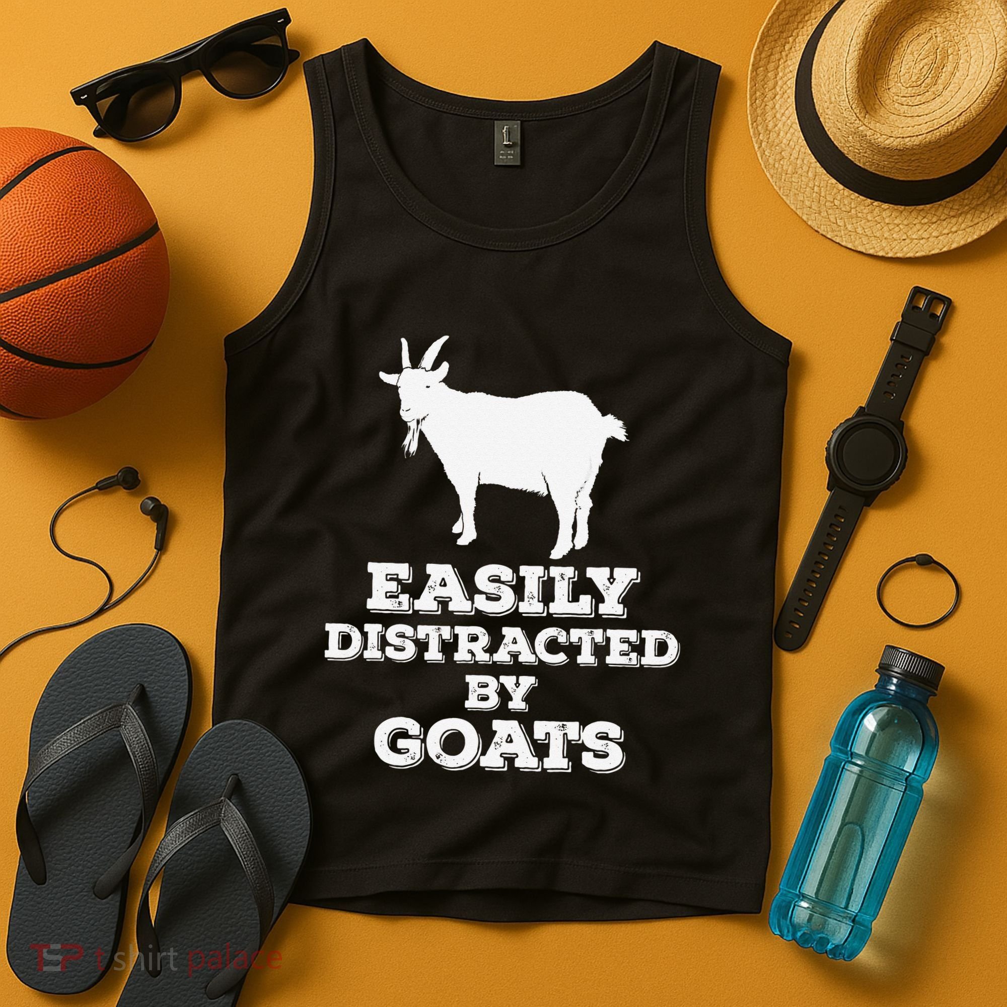 EASILY DISTRACTED BY GOATS FUNNY FATHER'S DAY GIFT Tank Top