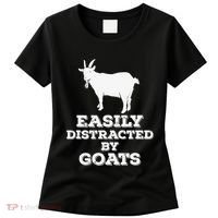 EASILY DISTRACTED BY GOATS FUNNY FATHER'S DAY GIFT Women's T-Shirt thumb 0