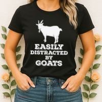 EASILY DISTRACTED BY GOATS FUNNY FATHER'S DAY GIFT Women's T-Shirt thumb 2